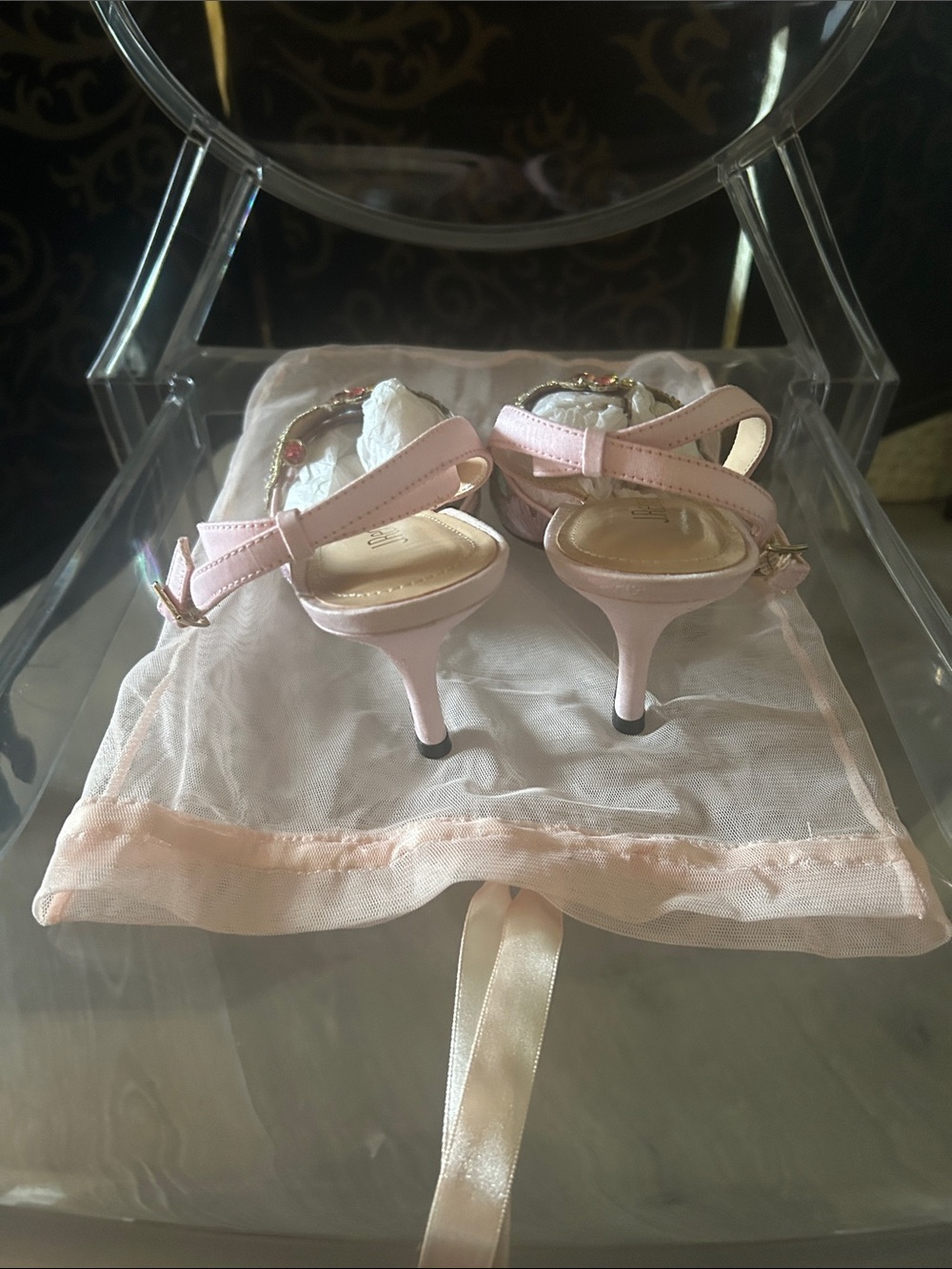 J.Renee Blush Pink Strappy Kitten Heel Sandals